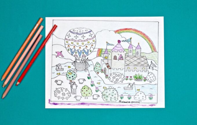 fairy tale coloring page